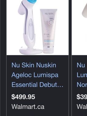 Skin Lumispa Facial Cleansing Device in White with Blue